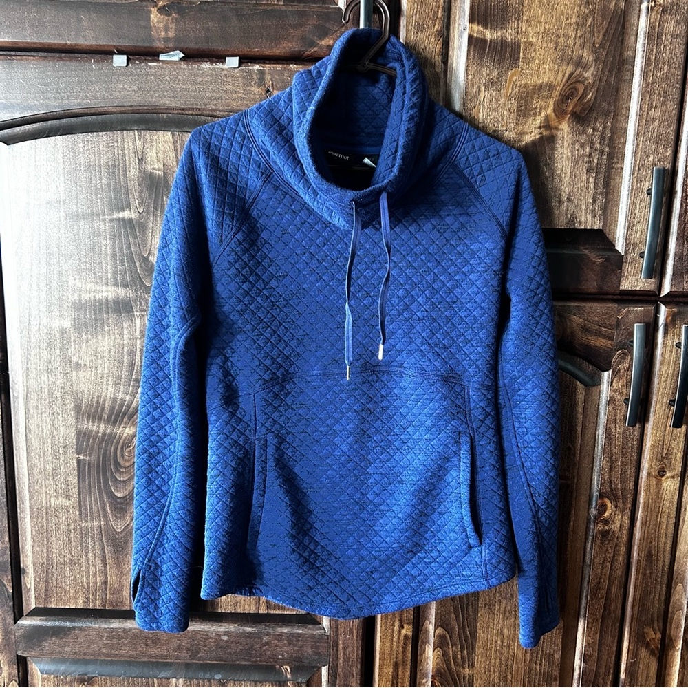 Marmot Royal Blue Turtleneck Sweater with Textured Fabric